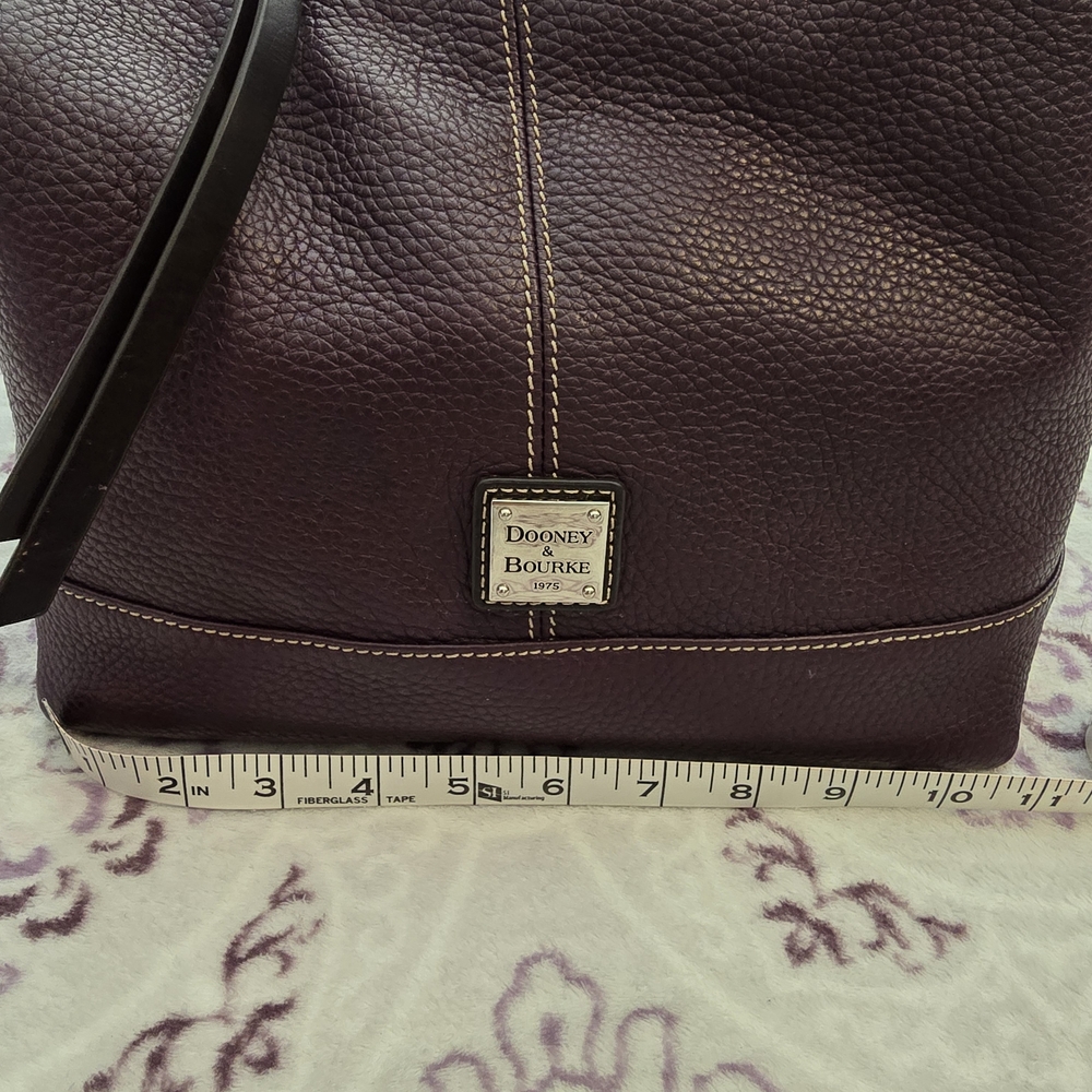 Dooney & Bourke Purple Plum Leather Shoulder Bag - Picture 4 of 12
